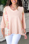 Floral Patchwork Exposed Seam Oversized Cotton High Low Top