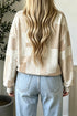 Floral Patchwork Mock Neck Long Sleeve Sweatshirt