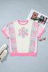 Floral Patchwork Southern Belle Patch Embroidery Short Sleeve Tee