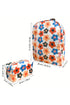 Floral Pattern Corduroy Zippered Daily Travel Backpack