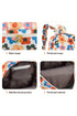 Floral Pattern Corduroy Zippered Daily Travel Backpack