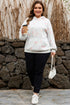 Floral Pattern Relaxed Fit Casual Plus Size Hoodie