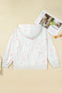 Floral Pattern Relaxed Fit Casual Plus Size Hoodie