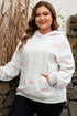 Floral Pattern Relaxed Fit Casual Plus Size Hoodie