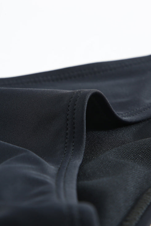 Floral Pattern Strapless Tankini Set