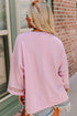 Floral Peace Sign Graphic Drop Shoulder Wide Sleeve Top