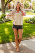 Floral Plaid Patchwork Mixed Print Long Sleeve Top