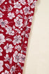 Floral Print Balloon Sleeve V Neck Relaxed Mini Dress