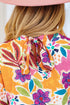 Floral Print Bohemian Lace Trim Tie Back Mini Dress