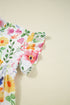 Floral Print Boxy Fit Ruffle Sleeve V Neck Blouse
