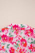 Floral Print Boxy Fit Ruffle Sleeve V Neck Blouse