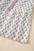 Floral Print Bubble Sleeve Neck Tie Ruffled Dress