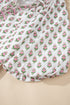 Floral Print Bubble Sleeve Neck Tie Ruffled Dress