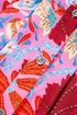Floral Print Bubble Sleeve Pleated Button Up Shirt
