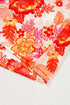 Floral Print Button Detail Keyhole Puff Sleeve Blouse