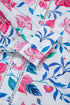 Floral Print Button Front Ladder Trim Woven Blouse