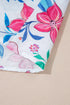 Floral Print Button Front Ladder Trim Woven Blouse