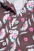 Floral Print Button Front Ruffle Hem Midi Dress