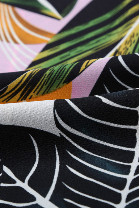 Floral Print Button Tie Top