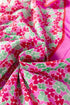 Floral Print Collared Puff Sleeve V Neck Blouse