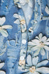 Floral Print Collared V Neck Half Placket Blouse