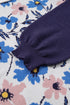 Floral Print Contrast Sleeve Relaxed Fit Pullover Sweater