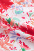 Floral Print Contrast Stitch High Waist Denim Strap Dress
