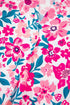 Floral Print Contrast Trim Short Sleeve Blouse