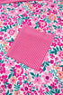 Floral Print Corded Fabric Patchwork Loose Top
