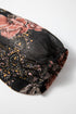 Floral Print Criss Cross V Neck Balloon Sleeve Blouse