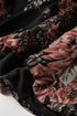 Floral Print Criss Cross V Neck Balloon Sleeve Blouse