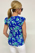 Floral Print Double Ruffle Sleeve V Neck Woven Blouse