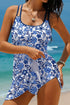Floral Print Double Strap Skirted Swimdress