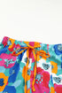 Floral Print Drawstring Elastic Waist Casual Shorts