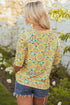 Floral Print Drop Shoulder Loose Fit Tee Shirt