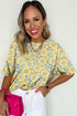 Floral Print Drop Shoulder Loose Fit Tee Shirt