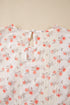 Floral Print Embroidered Detail Crochet Cap Sleeve Blouse