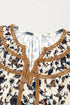 Floral Print Flutter Sleeve Lace Up Neckline Blouse
