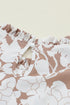 Floral Print Frilled Mock Neck Flounce Sleeve Blouse