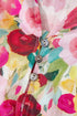 Floral Print Frilled V Neck Puff Sleeve Blouse