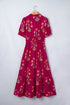 Floral Print Frilled V Neck Short Sleeve Ruffle Maxi Dress
