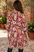 Floral Print Half Sleeve Short Shift Dress