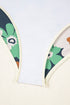 Floral Print Half Zip High Waist Two Piece Swimsuit