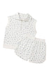 Floral Print Half Zip Top Matching Short Set