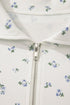 Floral Print Half Zip Top Matching Short Set