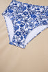 Floral Print Hardware Accent Notched Neck High Waist Bikini Set