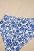 Floral Print Hardware Accent Notched Neck High Waist Bikini Set