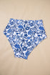Floral Print Hardware Accent Notched Neck High Waist Bikini Set