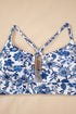 Floral Print Hardware Accent Notched Neck High Waist Bikini Set