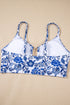 Floral Print Hardware Accent Notched Neck High Waist Bikini Set